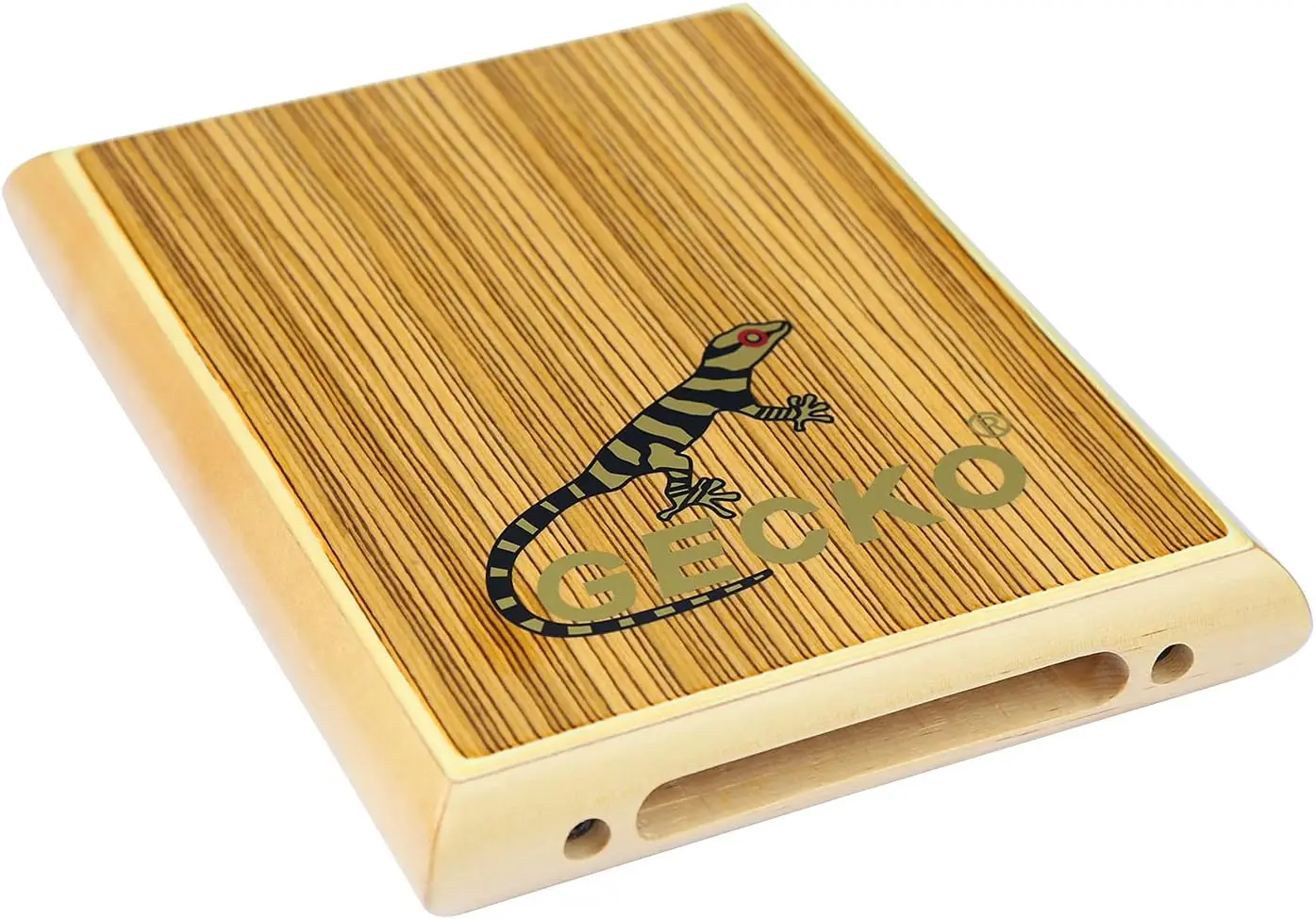 GECKO PAD-2 Cajon box drum OEM customized logo portable Zebra wood birch wood flat travel pad cajon with steel string for trip