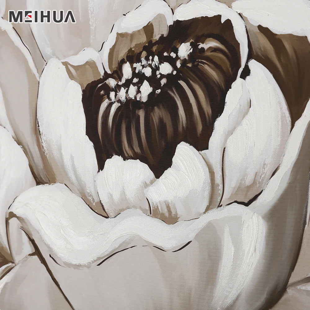 White Floral Pictures Decorative canvas art hand flower oil painting abstract flowers Wall Art Painting