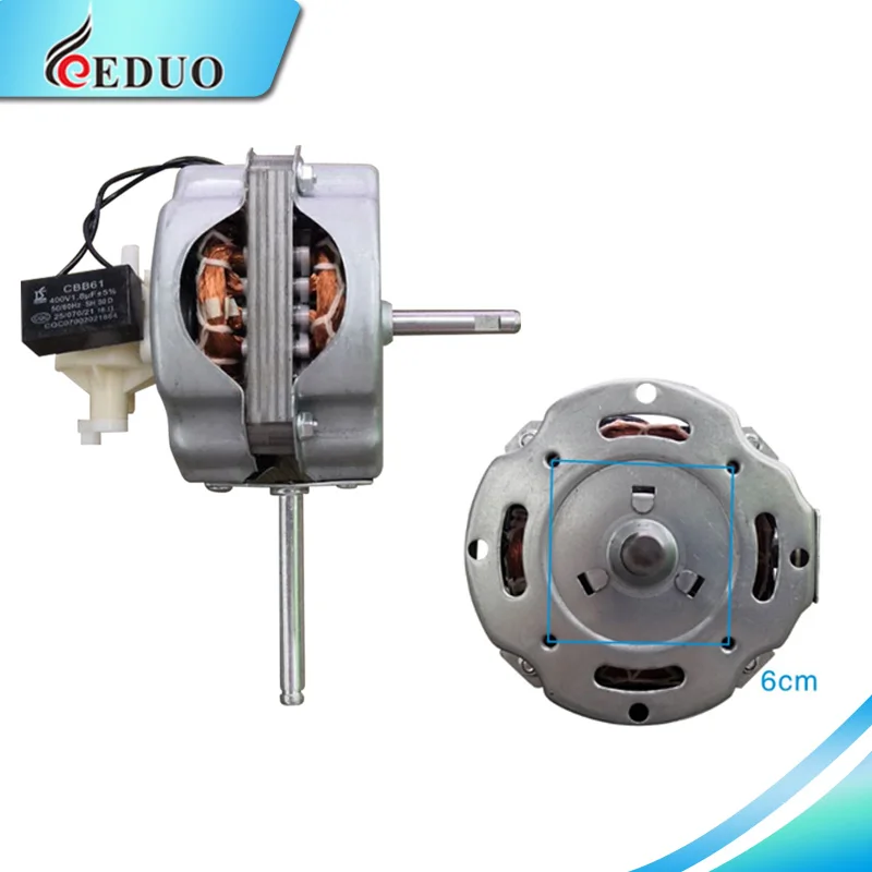 Aluminum 98*14mm 3 in 1 fan motor  220V 60W 10W with capacity for 16 inch copper electric fan motor wall motor