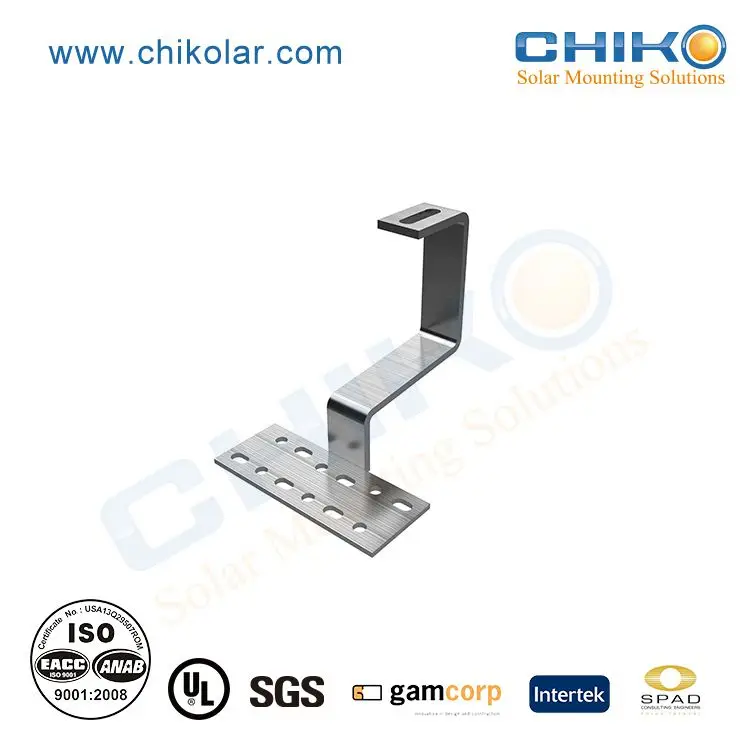 CHIKO Solar Roof Tile Mounting Aluminum Solar Roof Patio Pv Solar Mounting Structure