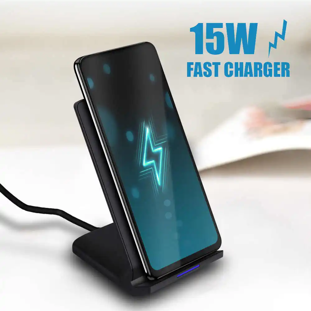 
2020 15W Qi Wireless Charger For Samsung S10 S9 Note 10 9 10W Fast Charging Stand For iPhone 11 Pro XS XR X 8 USB C Quick Charge 