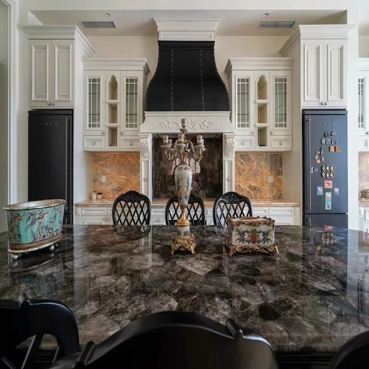 Natural gemstone Smoky Crystal brazilian brown granite