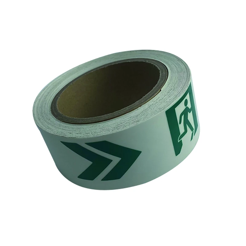 Photoluminescent luminous vinyl signage marker sticker tape small roll glow in the dark tape