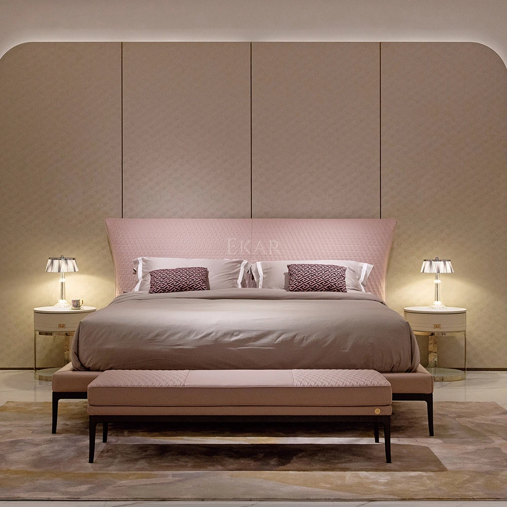 Timeless Luxury Solid Bronze Metal Bed with Midnight Black Base