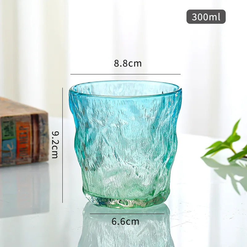 Hot sale Good quality Glacier Pattern Wine Glass Frosted Texture Whiskey Glasses Beer Household Drinking Office Bar Glass Cups