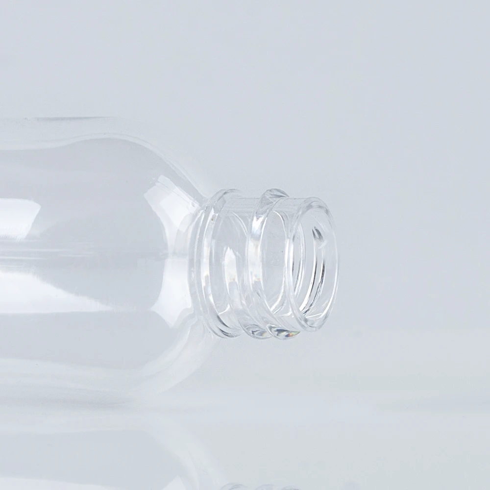 2 oz 4 oz 8 oz clear PET cylinder round glue squeeze empty cosmetic shampoo oil bottled with flip twist pump spray cap