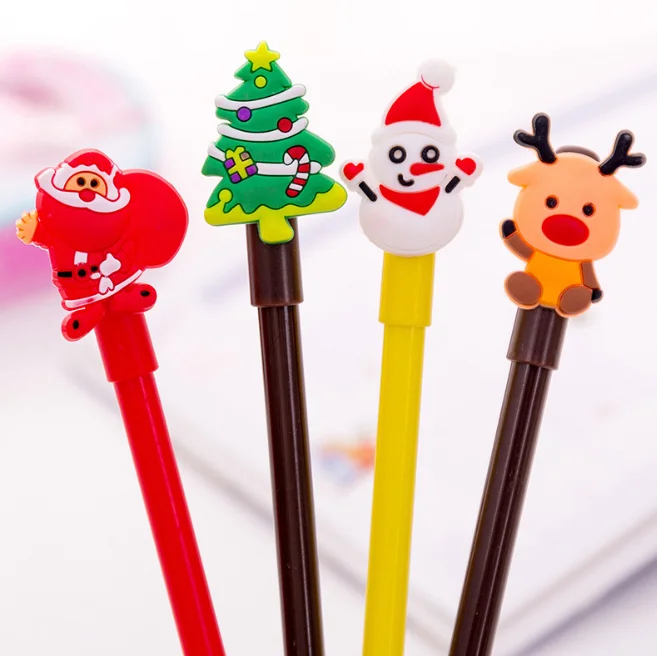 Cute Cartoon Animal Plastic 0.5 mm Gel Ink Pen For Christmas