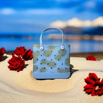 2024 New Fashion Silicon Rubber Waterproof Bag Summer Handbag Women Eva Foam Beach Tote Bag