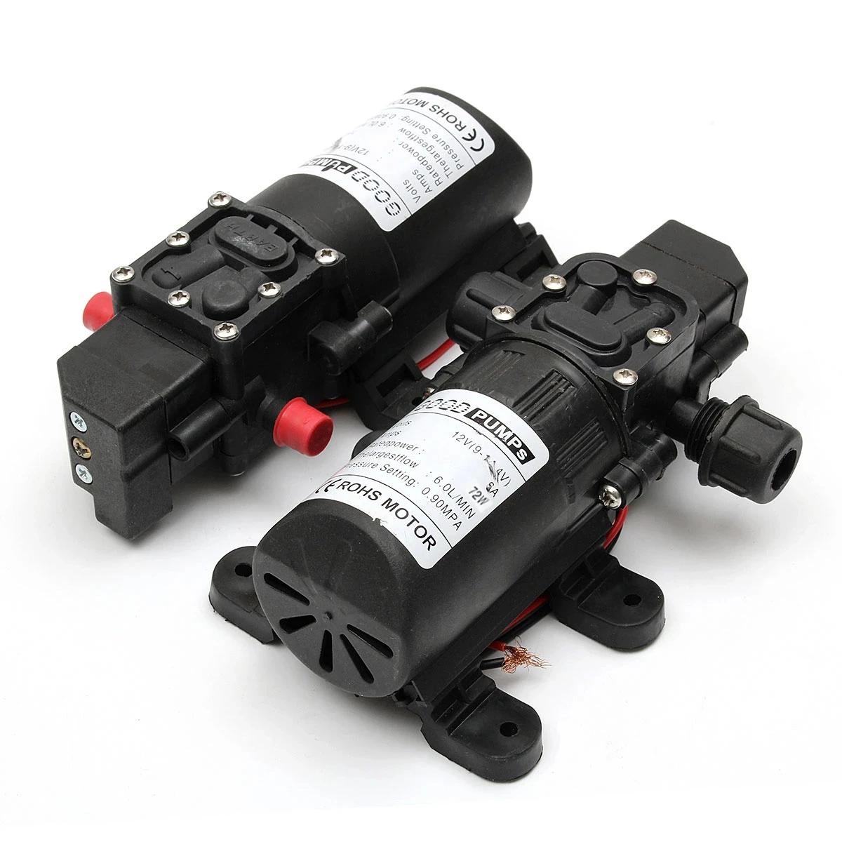 DC 12V 70W 130PSI 6L/Min Water High Pressure Pumps Diaphragm Self Priming Pump Automatic Switch Diaphragm Pump