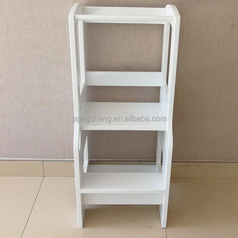 Montessori Furniture and Toys Kids Kitchen Little Helper Nursery School Step Up Stool Children Learning Tower for Toddlers