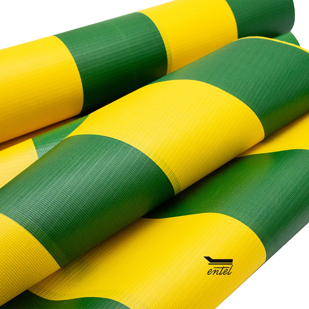 high quality back to back printing  waterproof  PVC striped tarpaulin rolling for awning truck cover  tents