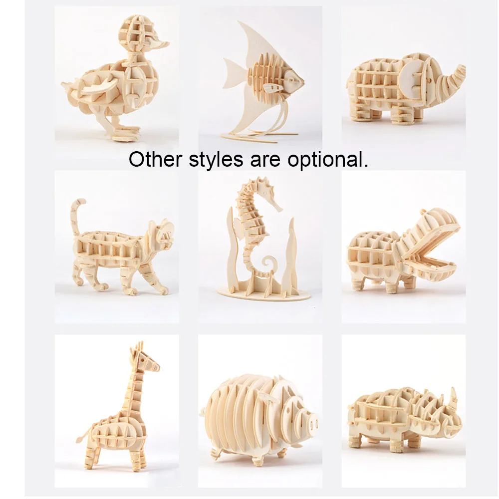 Best Popular Giraffe 3D Puzzle Wooden Educational Craft Kits For Baby Wooden Toy