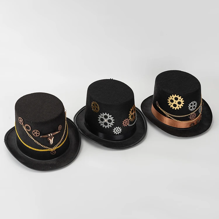 High-end fashion Halloween party hat Lincoln hat magician hat