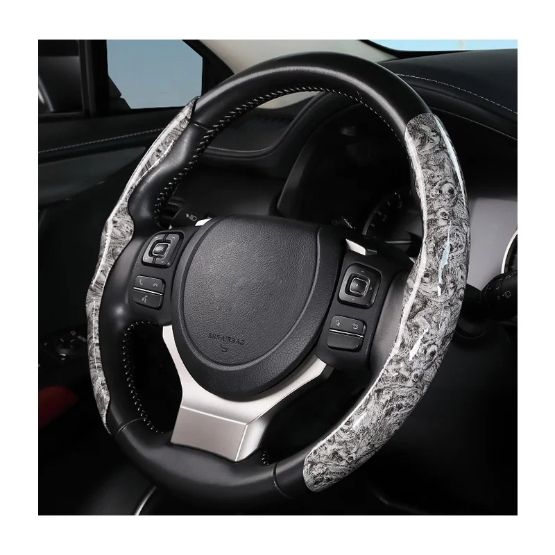 Custom-made Different Colors Universal Leather Car Steering Wheel Cover