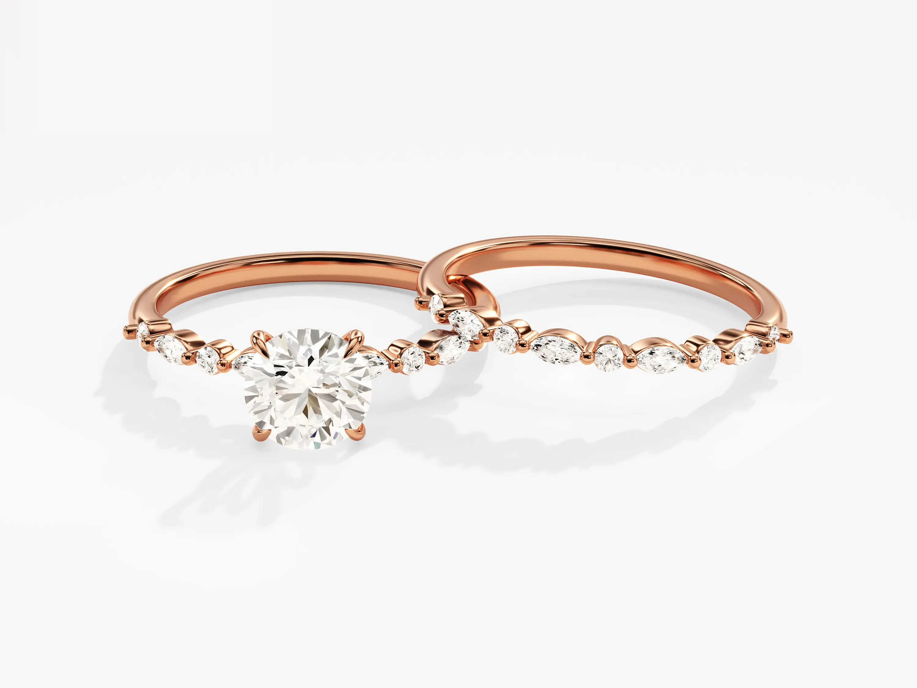 14k 18k Gold Solitaire Round Diamond Ring Custom Wedding Jewelry Band Promise Pave Set Womens