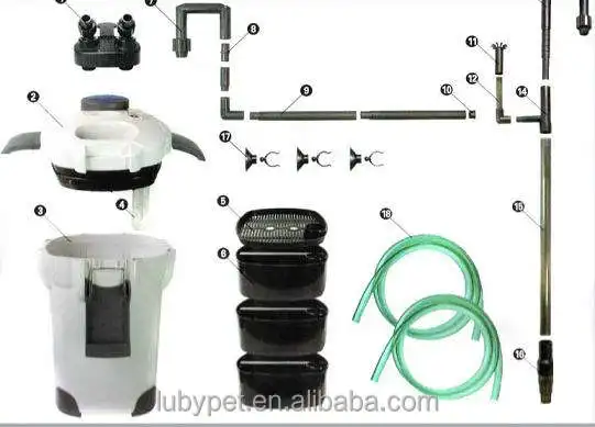 220 В 50 Гц ЕС штекер HW-303A 1400l/h классический аквариумный внешний фильтр для аквариума