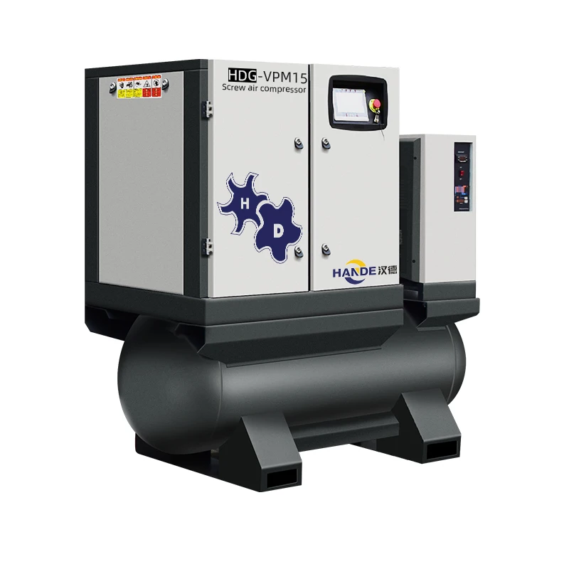 HANDE все в одном низкий шум энергосберегающий 7.5KW 11KW 15KW 18.5KW 22KW 16 бар винтовой воздушный компрессор для