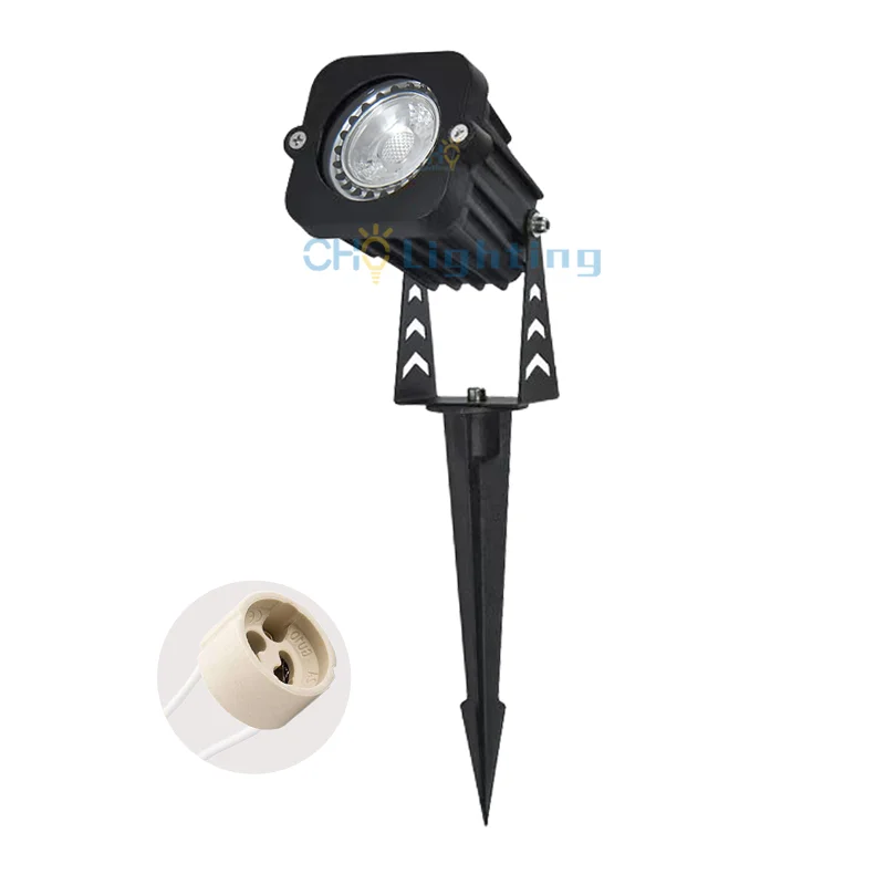 GU10 MR16 Garden Spike Light Outdoor LED Lawn Lamp 220v 12v Landscape Waterproof Pathway Spot Light for gu10 mr16 Bulb