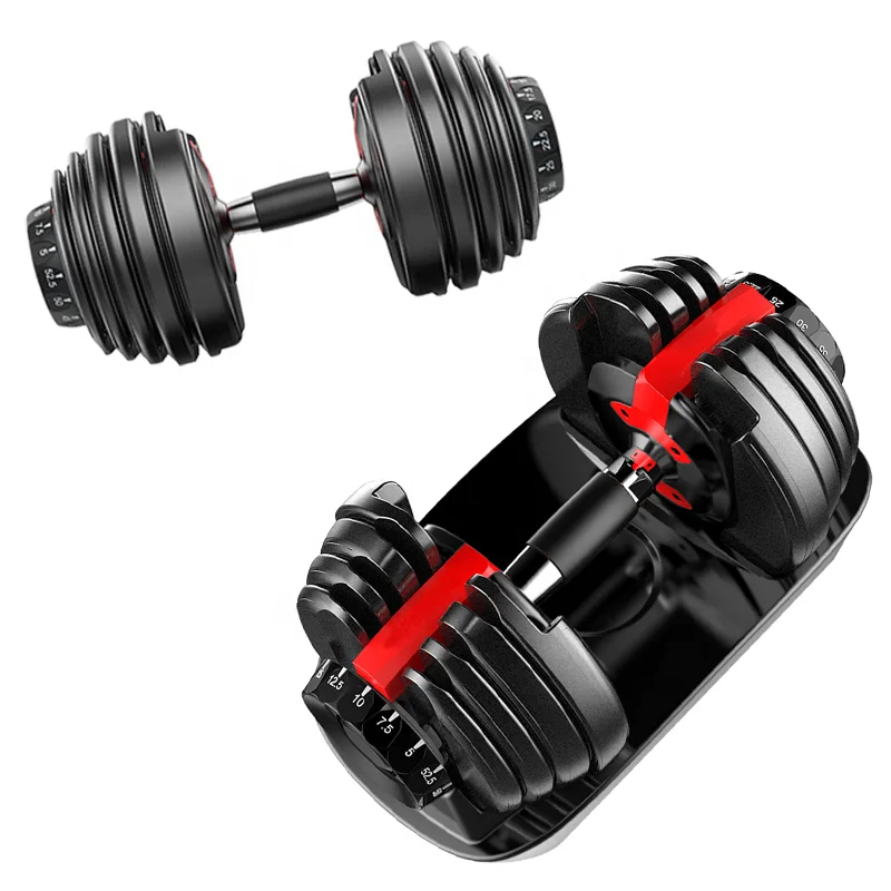 Free Sample 24kg 40kg 52.5lb 90lb Multi Function Weights New Adjustable Dumbbell For Home Gym