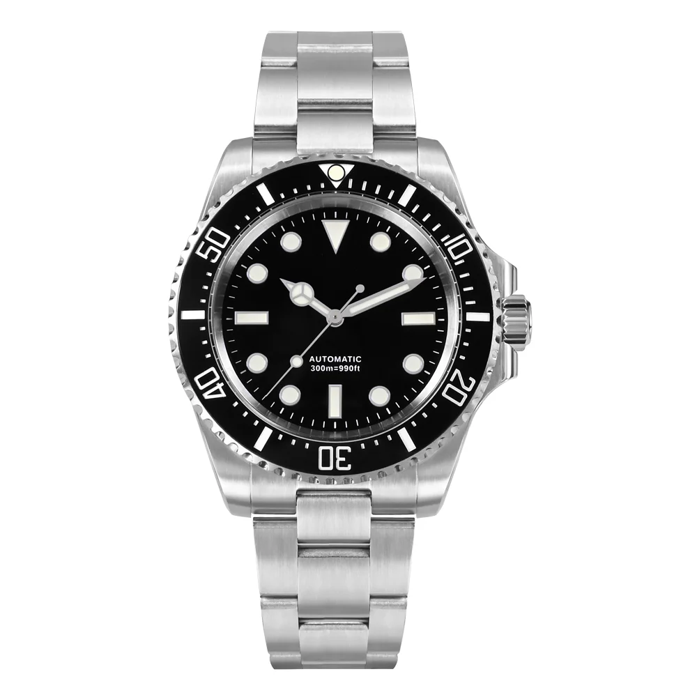 Fashion Black Luxury Diver 10atm Waterproof Luminous Automatic Diver Reloj Automatico Hombre Mechanical Watches Men