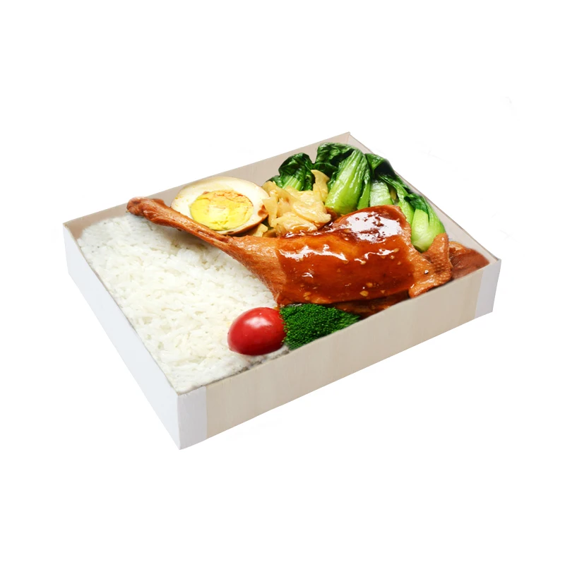 Biodegradable Wholesale Wooden Japanese Takeaway Food Packaging 4 Compartment Disposable Tiffin Bento Lunch Meal Box