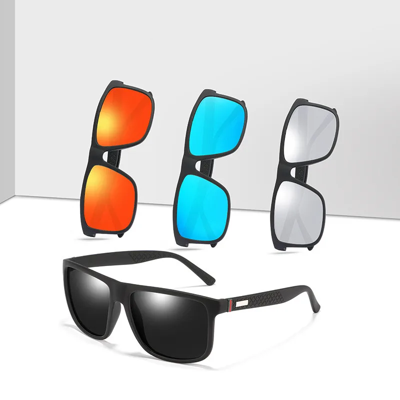 tendencia 2024 Driving Square UV400 Mens Polarized Sunglasses Men