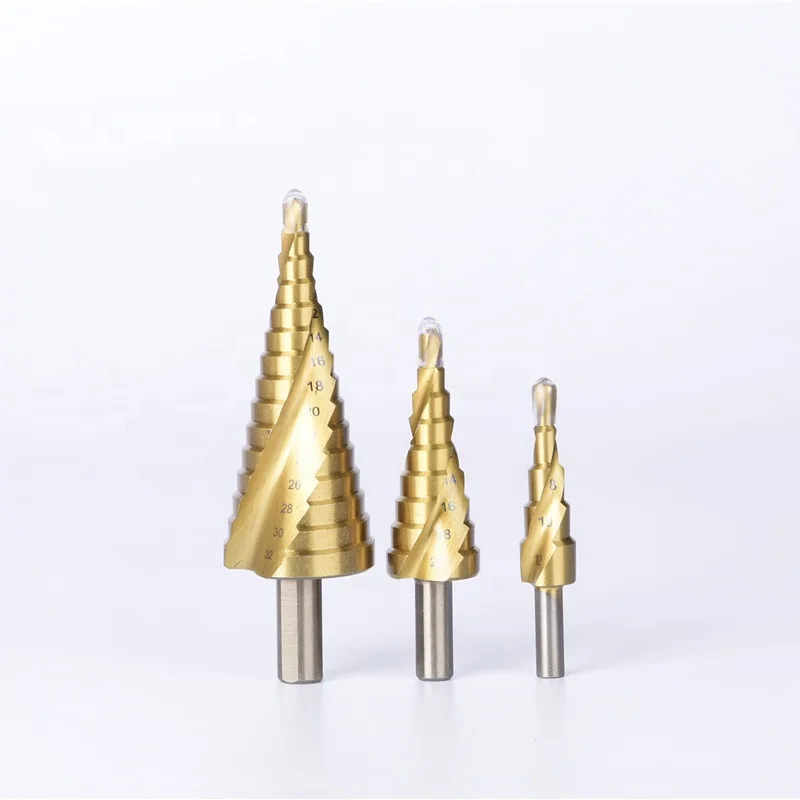 HSS Triangle Drill Pagoda Step Drill Bit Hole Cutter Opener Tools 4-32mm 4-20mm