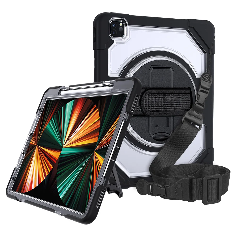 
Suitable case for 2021 New ipad pro12.9 solid color business office silicone protector sleeve with pen slot 
