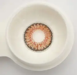 Wholesale Three Tone Honey Qf01 Contacts Lens Yearly Soft Natural Colored Eyes Lenses De Contact