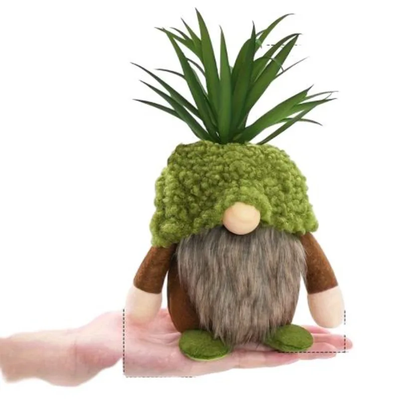 Wholesale Green Summer Gnomes  Leaves Handmade  Cacti Home Sitter Decor Gift Plush Plants Toys