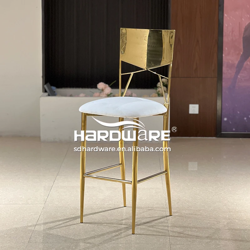 High End Customized Stainless Steel Gold Dining Cheap Cocktail Chair