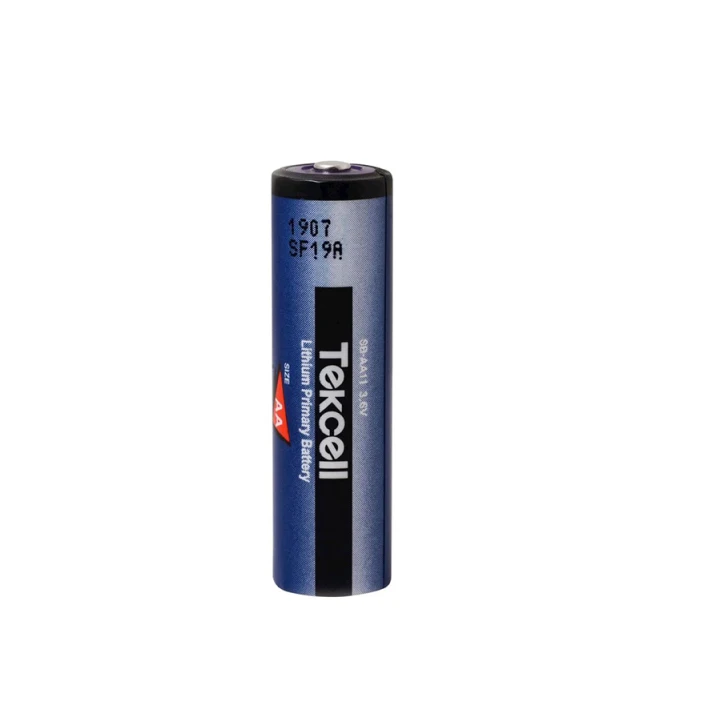 Bobbin Type 14500 Lithium Tekcell Battery 3.6V 2.5Ah With Connectors