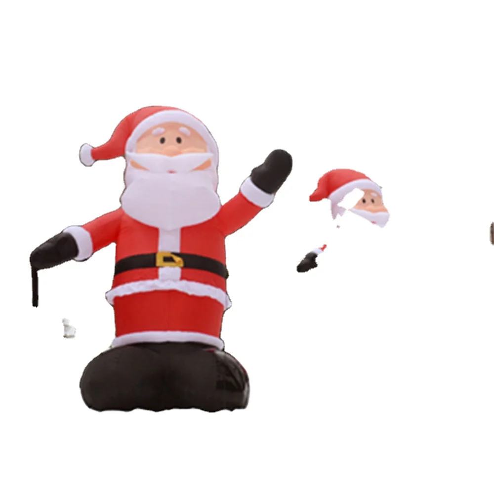 Durable Material Inflatable Santa Claus 6m Outdoor Outhouse Christmas