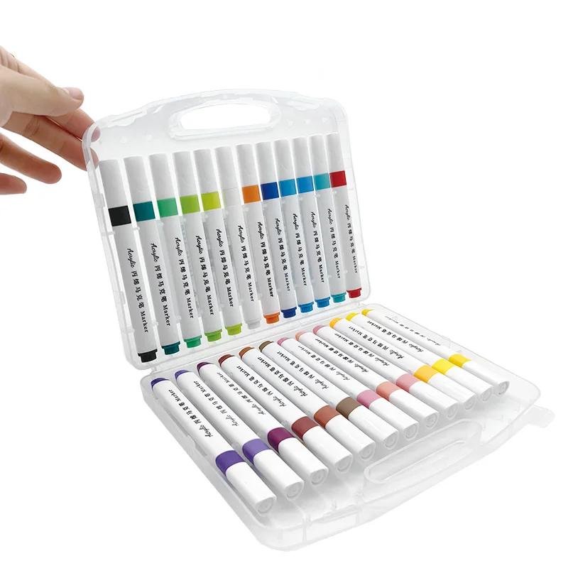 Small Moq New 168 Colors Straight Liquid Marker set Soft head drawing pen for student art New straight liquid acrylic marker