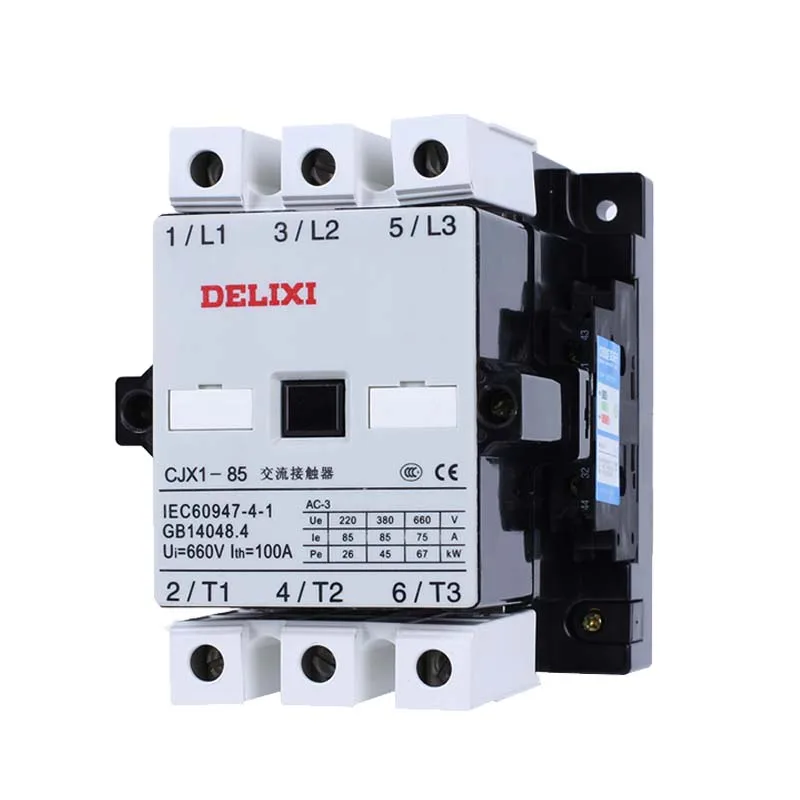 Delixi type CJX1-85 AC contactor magnetic 220V 380V 110V 36V 24V