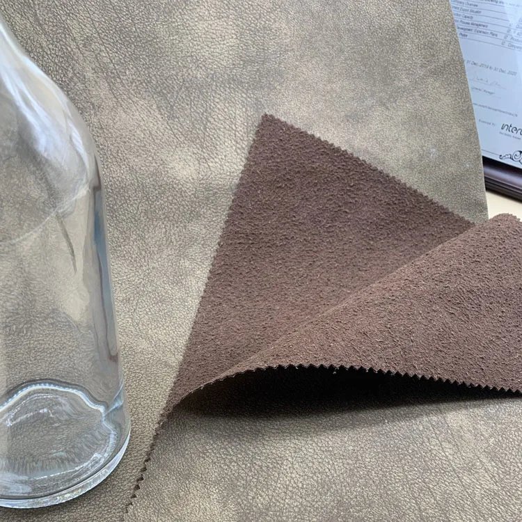 italian luxury waterproof faux leather bonding fabric for sofa furniture