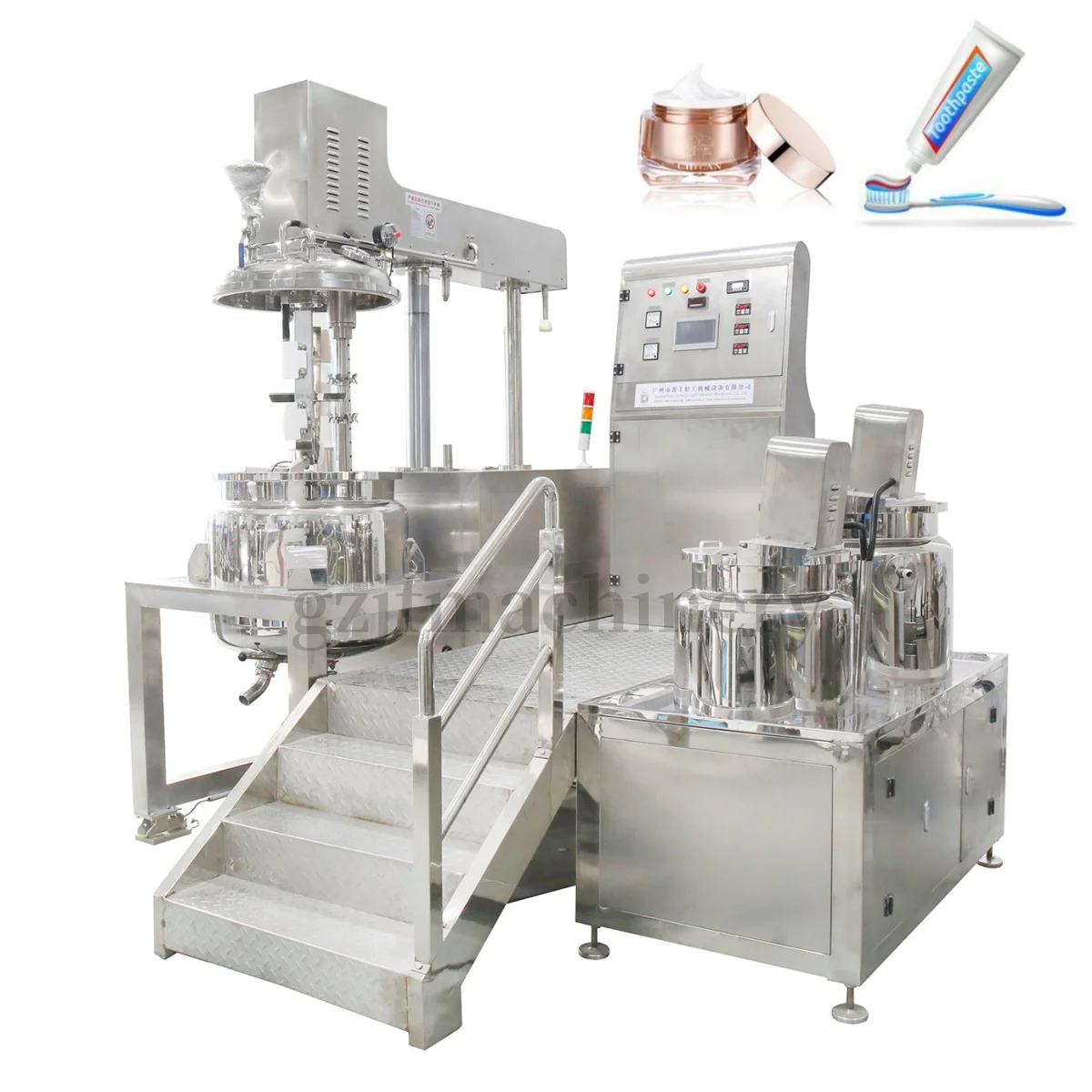 Jinfeng 200l Vacuum Homogenizer Full Line Cream Production Homogenizer Emulsifier Mixer High Shear Vacuum Emulsifier Machine