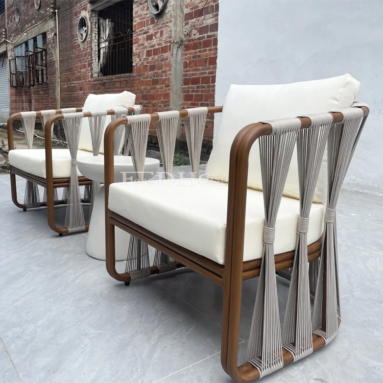 Asian nordic aluminum chairs indoor outdoor garden furniture hot sale all-weather waterproof chair