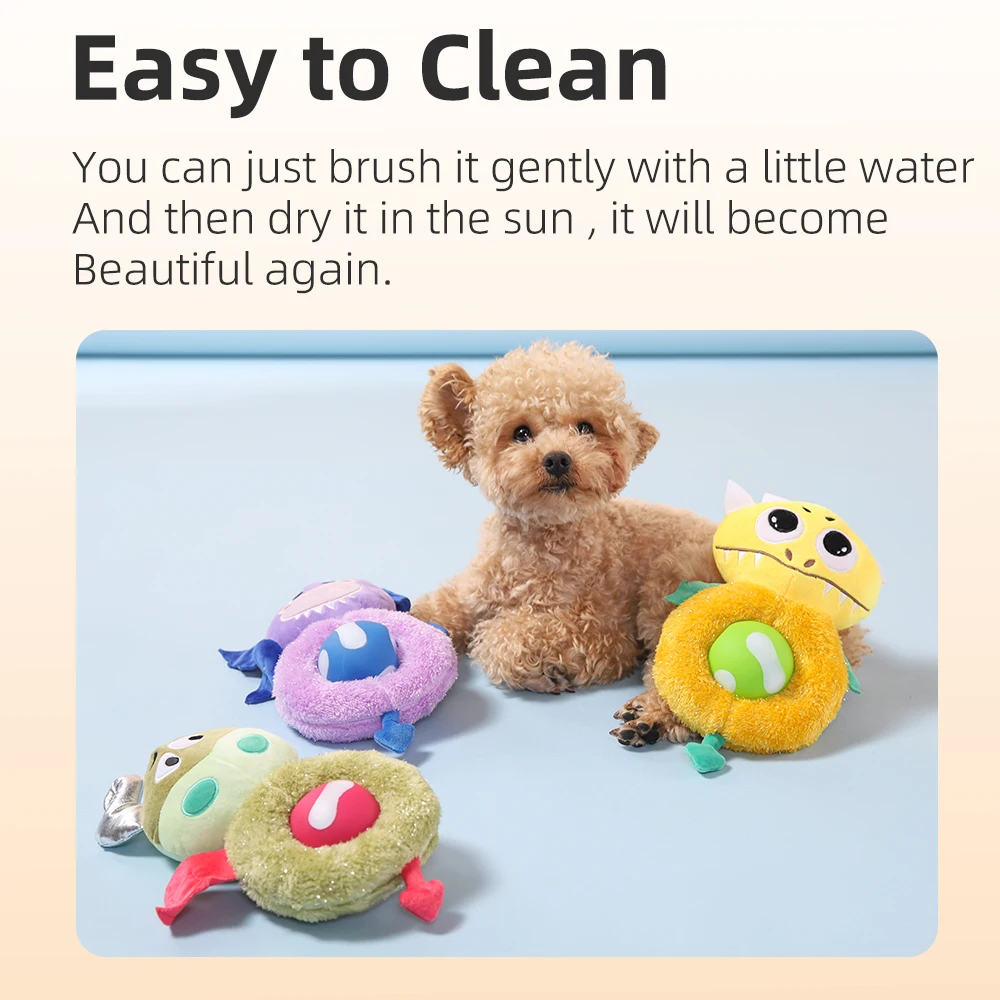 Wholesale fairy tales pet accessories squeaky plush interactive dog toy luxury dog toys with vinyl ball