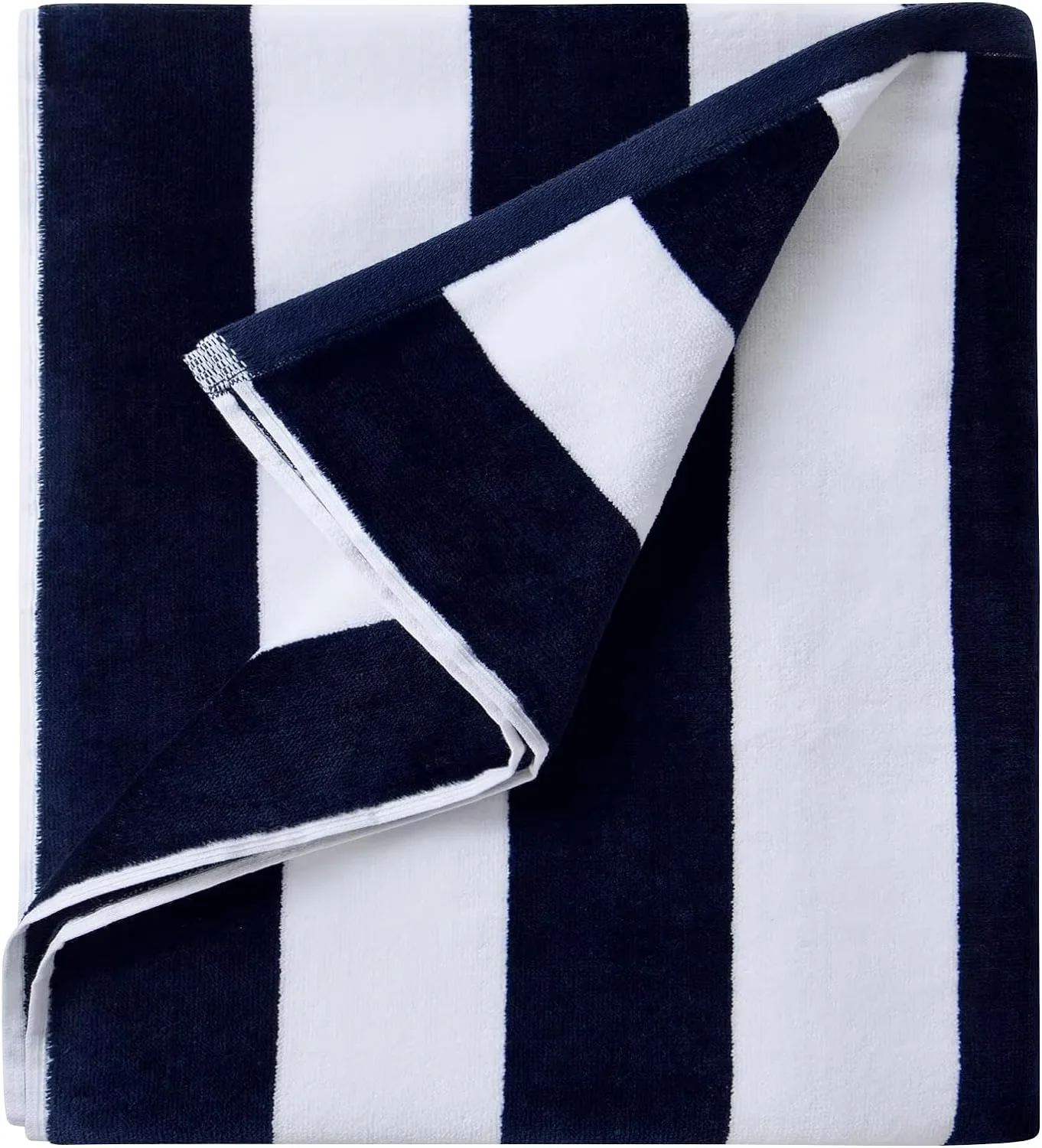 Oversized 32 x 65 inches Plush Thick Soft Premium Cotton Baby Bath Towel Striped Terry Cotton Beach Towel Swimming Blanket