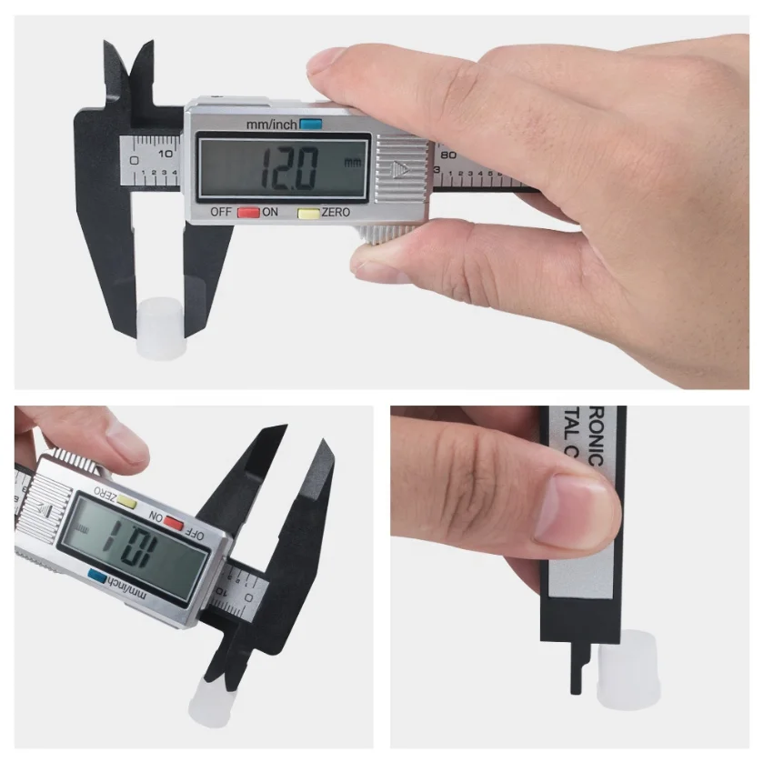 Electronic Vernier Caliper 150mm Microblading Measuring Tool Black Microblading Eyebrow Measuring Ruler