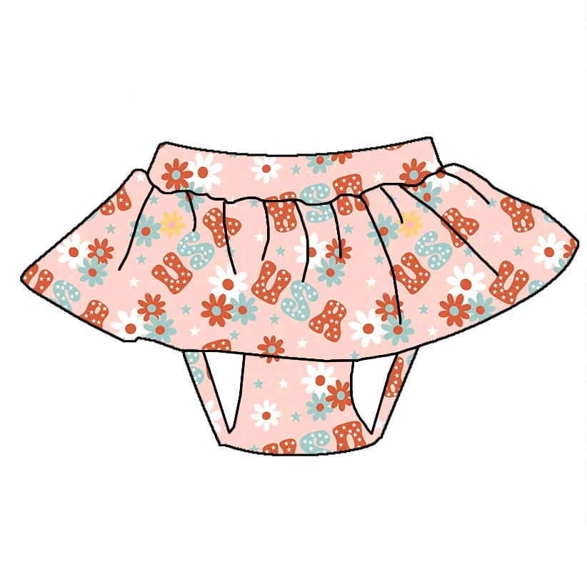 New Girls Short skirt With Panties Multi custom printing ballet dance children baby skirts