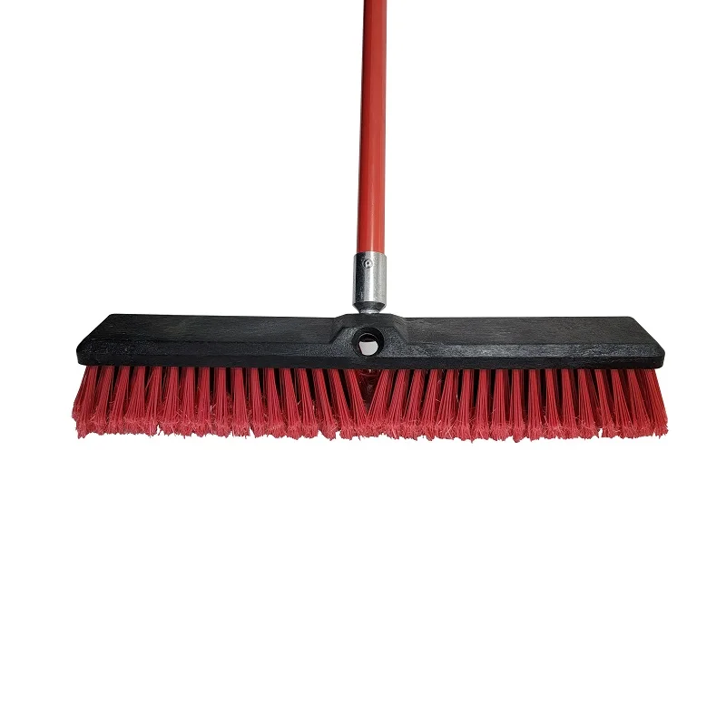 Large Area Sweeping Industrial Aluminum Long Handle Cleaning Floor Plastic Push Broom Industrial Push Broom