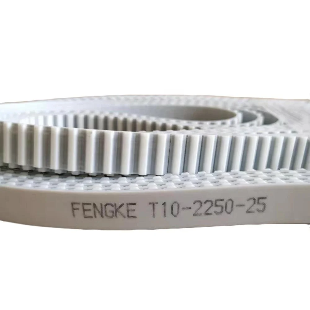 T10-2250-25 Steel Cord Polyurethane Timing Belt Endless White PU Timing Belt