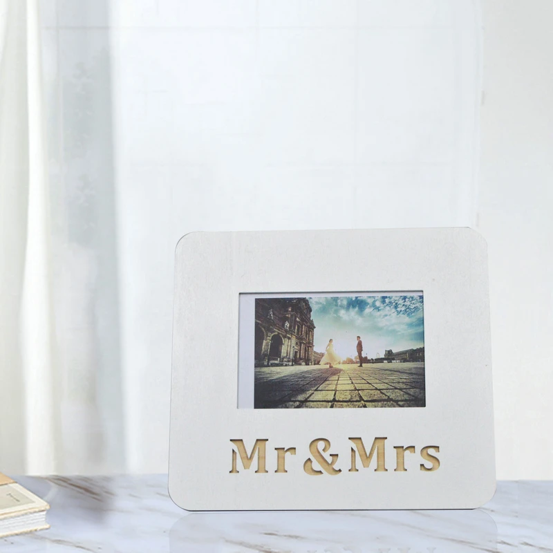  Фабричный поставщик Mr Mrs деревянная фоторамка чувства фото подарок для свадебной