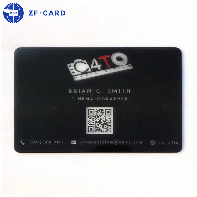 Blank matte plastic business card