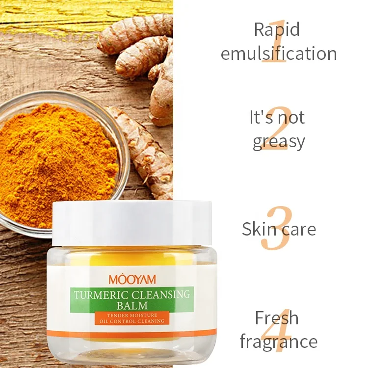 Deep Cleansing Heavy Makeup Face Lipstick Eye Makeup Remover Cream Removing Balm Organic Turmeric Makeup Remover Balm