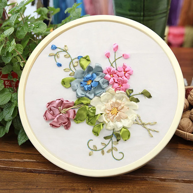 DIY Hand-embroidered Ribbon Embroidery Three-Dimensional Embroidery Fabric Creative Suzhou Embroidery
