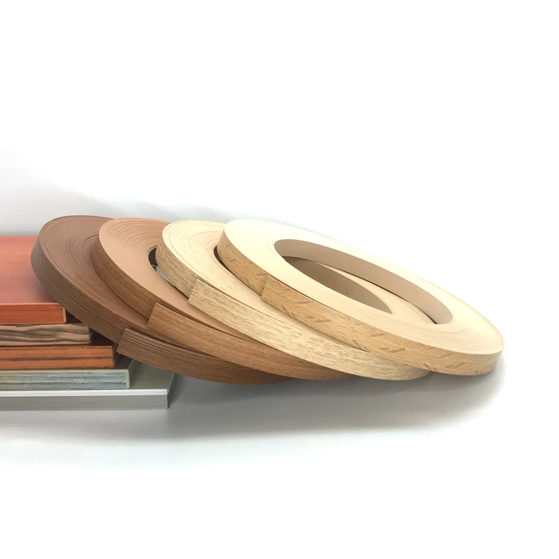 Factory Flexible Decorative High Quality Customized Extrusion Wood Grain Pvc Edge Banding Tape