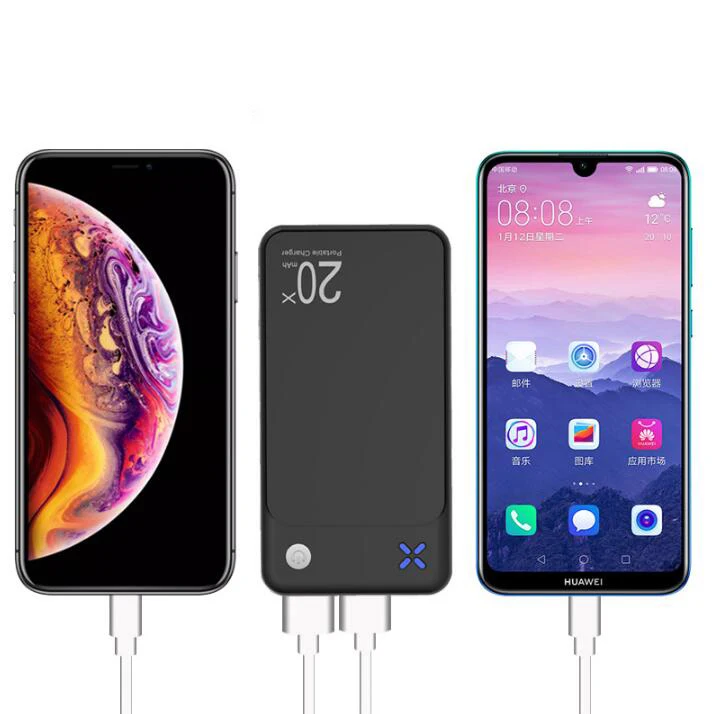 
New Design Type-C input Power Bank 20000 mah Dual USB Portable Power Bank 
